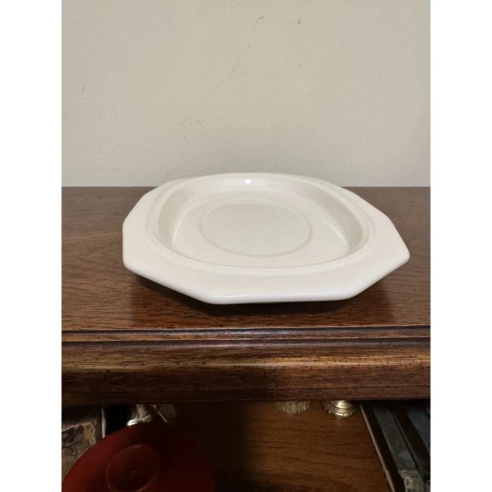 Vtg Pfaltzgraff Heritage White Stoneware Gravy Boat w/Underplate USA MINT